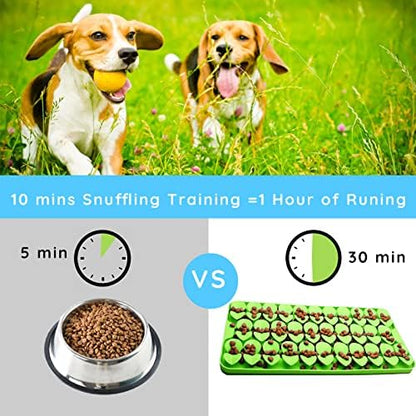 Silicone Snuffle Mat for Dogs Slow Feeder Lick Mat with Suction Cups Dogs Sniff Mat Dogs & Cats Entertainment Toys for Boredom(Green) - Image 7
