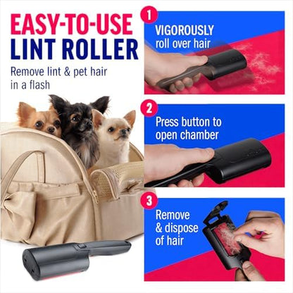 ChomChom Roller Pet Hair Remover – Reusable Lint Roller Pet Hair Removal Tool for Clothes, Couches, Cars and Travel - Cat Dog Hair Remover, Compact, No Sticky Refills Needed (Mini Roller) - Image 3
