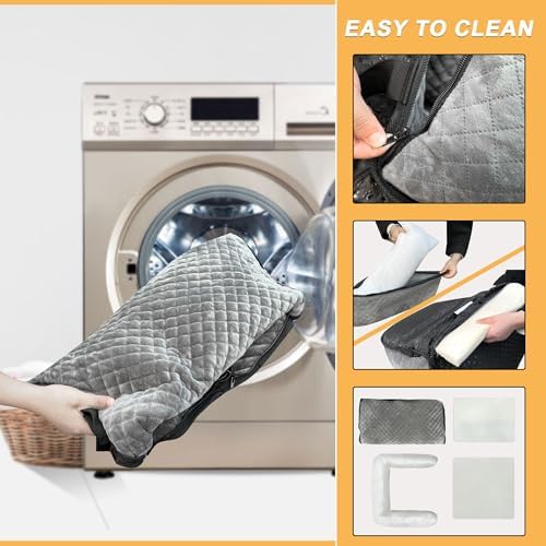 Sephyroth Dog Car Seat for Small/Medium Dogs,Dog Car Bed Washable Pet Travel Safety Seat,Super Soft Safe Removable Puppy Car Seat(Gray) - Image 6