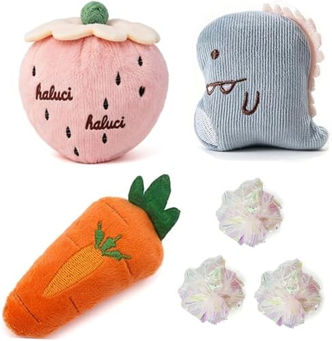 Cat Toys, Interactive Cat Toy for Indoor Cats, Soft and Durable Crinkle Sound Catnip Toys, Catnip Filled Mouse Cat Teething Chew Toy (Pack of 6) by AZOFFYIU