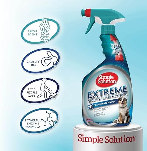 Simple Solution Extreme Stain & Odor Remover, Enzyme Stain Cleaner, 32oz - Image 6