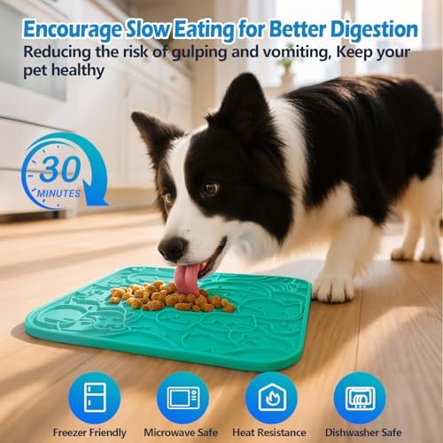Jalopink Lick Mat for Dogs & Cats, Dog Lick Mat with Suction Cups for Anxiety Relief, Slow Feeder Dog Licking Mat, Puppy Licki Mat for Bath Time, Grooming & Training 2 Pack - Image 3
