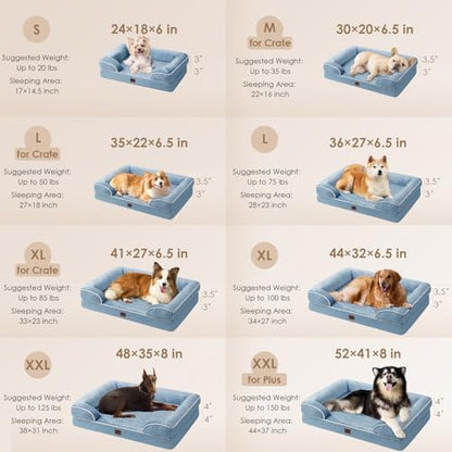 EHEYCIGA Orthopedic Dog Bed Medium Size Dog, Waterproof Washable Pet Beds - Image 2