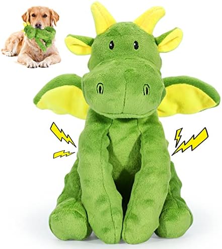 Letsmeet Squeaky Dog Toy with Crinkle Paper, Soft Puppy Teething Toys to Relieve Boredom, Interactive Plush Chew Toys for Small & Medium Dogs by Letsmeet
