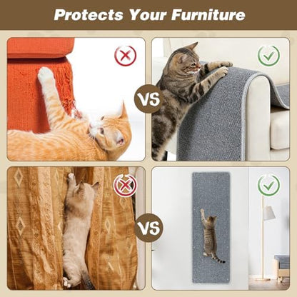 FHTONGE 39.4x15.8" Thickened Cat Wall Climbing Carpet with 16 Fixed Nails - Image 3