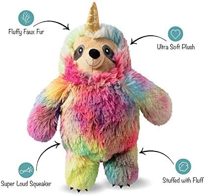 Fringe Studio Dog Toy, Slothicorn-Plush Pet Toy (289334), Multicolor Medium - Image 2