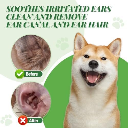 Dog and Cat Ear Hair Removal Kit with 30 g Powder, LED Trimmer and Tweezers - Image 6