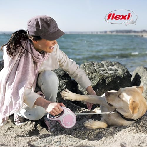 FLEXI® Comfort Tape Retractable Dog Leash, Large, 16 ft - Blue/Pastel - Image 6