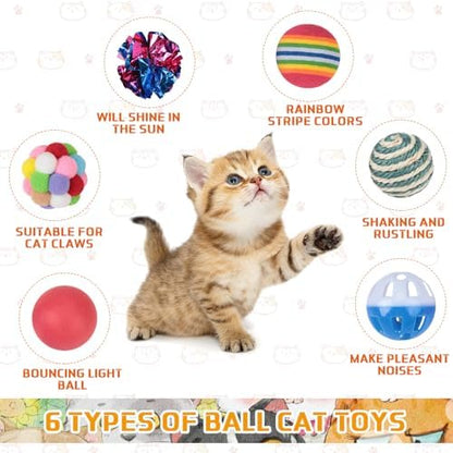 Shappy 150 Pcs Cat Toys Bulk Pack for Indoor Cats, Mice Balls,Classic - Image 3
