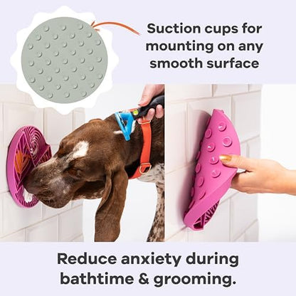 Awoo Paradise - Dog Lick Mat for Slow Feeding & Anxiety - Non-Slip Silicone Slow Feeder with Suction Cups - Dishwasher Safe Pet Dish for Grooming, Training, and Boredom Relief (Sage) - Image 3