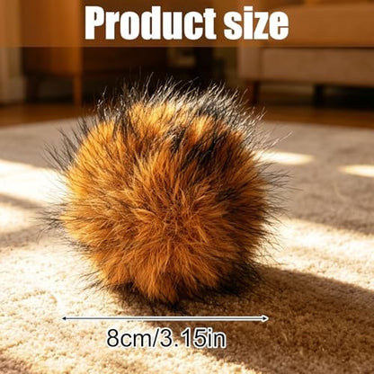 3pcs Cat Faux Rabbit Fur Balls Soft Catnip Toys - Image 2