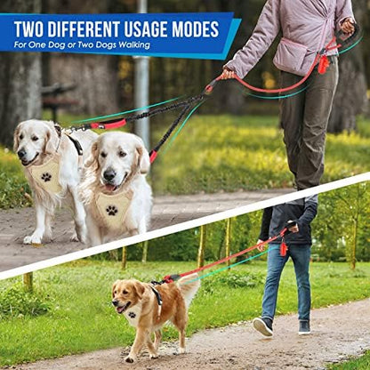 Lukovee Double Dog Leash, Reflective Heavy Duty Lead, No Tangle - Image 3