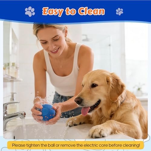 Interactive Dog Toys Ball with Chew-Resistant E-TPU Material, Smart Automatic Rolling Ball Toys for Small, Medium & Large Dogs, 2 Modes Rechargeable Moving Bouncing Dog Ball - Image 6