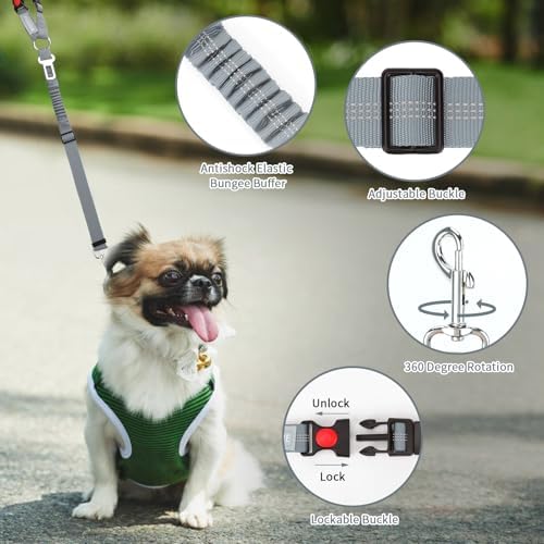 BWOGUE 2 Pack Dog Seat Belt for Car, Headrest Restraint, Elastic Bungee - Image 4
