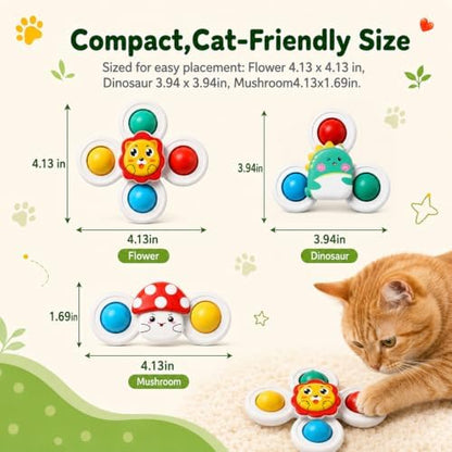 3Pcs Suction Cup Cat Toy, Window Perch Companion Interactive Play Toy for Indoor Cats, Can Firmly Adhere to Smooth Surfaces Glass Walls, Designed Specifically for Your Pet'S Daily Entertainment - Image 4