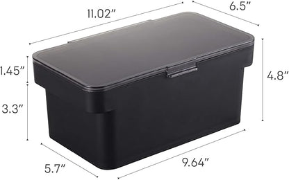YAMAZAKI Home Tower Airtight Pet Food Storage Container - Cat And Dog Food Holder Bin With Transparent Lid And Handle - Small - Polypropylene - 0.8 Gallons, 3 Liters