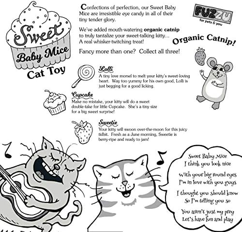 FUZZU Sweet Baby Mice Cat Toy | Cat Toy Catnip | Interactive Cat Toy | Stimulating Cat Toy | Organic Catnip | Pink - Image 5