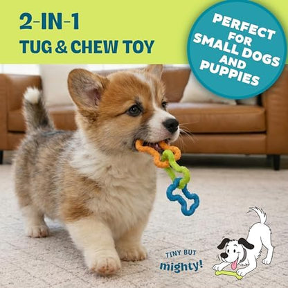 Bone Tugz Dental Dog Chew Toy, Floppy & Textured, 6.3" - Image 2