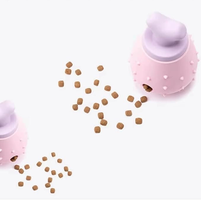 Cat Dog Slow Feeder Set Textured Slow Lick Mat & Drumstick Puzzle Toy Food Grade Silicone Easy to Clean Anti-Slip Base Pet Accessories (Puzzle Toy 2pcs)