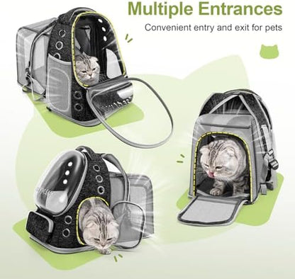 Cawypety Expandable Cat Backpack Large Space Cat Bubble Backpack Carrier - Image 7