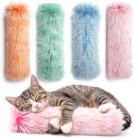 Catnip Cat Toys, 4 Pack, Soft Cat Pillow Kicker Toys with Crinkle Sound, Interactive Cat Plush Toys for Indoor Cats and Kittens by Unknown