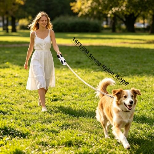 Retractable Dog Leash 16Ft/5M for Small Medium Dog 50lbs (Black) - Image 2