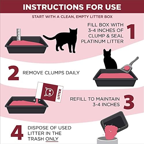 ARM & Hammer Clump & Seal Platinum Cat Litter, Multi-Cat Clumping Litter Forms Rock-Hard Clumps, Powerful Odor Eliminators with Baking Soda, 14-Day Odor Control, 18 lbs (Pack of 2) - Image 6