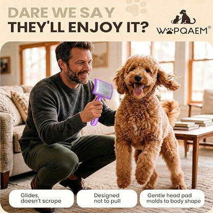 Slicker Brush for Dogs, Doodles, Poodles & Long Haired Cats - Image 3