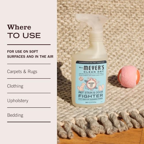 Mrs. MEYER'S CLEAN DAY Pet Stain & Odor Fighter, Coconut Leaf Scent, 16oz - Image 6