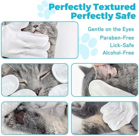 Disposable Pet Grooming Gloves 6 Pack, Waterless No Rinse Bathing Mitts, Deodorizing Pet Glove Wipes for Dogs, Cats, Puppies and Kittens, Home & Travel Use - Image 6