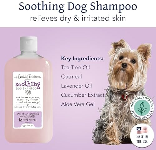 Bobbi Panter Soothing Dog Shampoo Tea Tree, Lavender, Cucumber & Oat Protein – Natural Formula for Sensitive Skin & Irritation Relief, Tear-Free, 30:1 Concentrate, Made in USA, 14 oz - Image 3