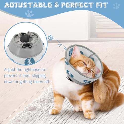 Cat Cone Collar Soft Elizabethan Collar for Surgery Recovery - Adjustable for Small and Large Cats Kittens to Stop Licking - Image 5