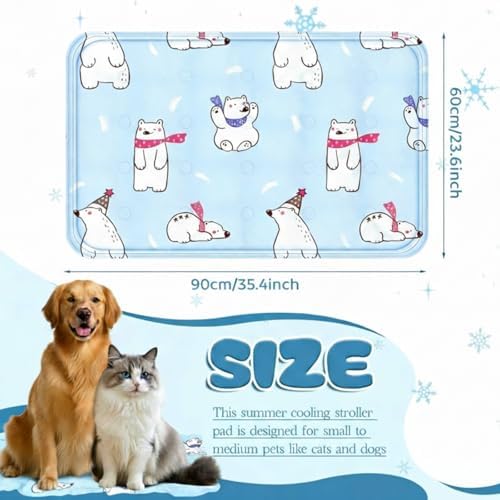 Nuanchu Pet Cooling Mat, Rainbow Bear, 23.62 x 35.43 Inches, 1 Pcs - Image 2