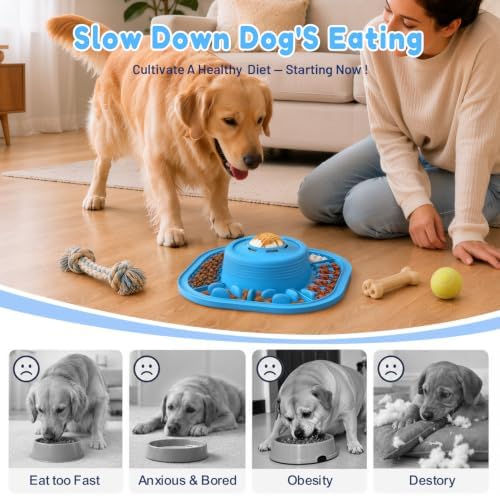 Lick Mat for Dogs & Cats with Interactive Rolling Ball & Suction Cups - Image 2