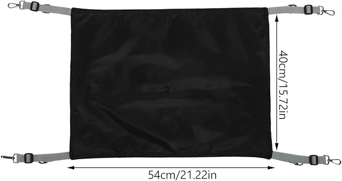 Cat Cage Hanging Hammock Bed Washable Soft Pet Cat Hammock Mat Indoor Outdoor Use Black