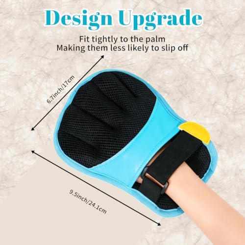 Pet Hair Removal Gloves, Blue and Black Colors, Static Hair Removal, Adjustable Strap, Reusable for Clothing, Sofa, Car Seat, Set of 2 - Image 2