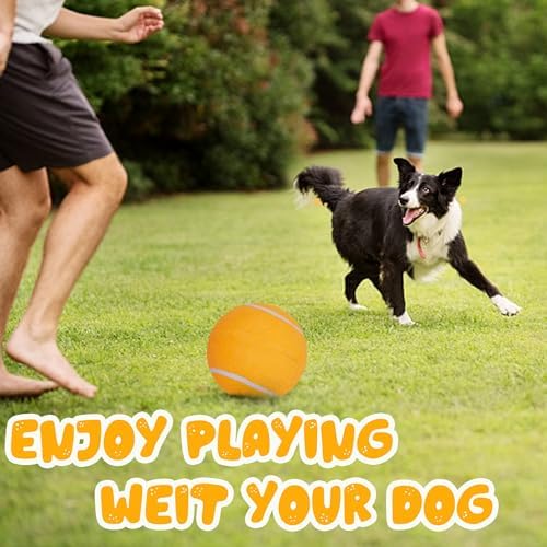 Banfeng Big Tennis Ball for Dogs, Giant Dog Tennis Ball Toy Large Outdoor Sports Gift for Small Medium Large Dog (Orange, 9.5 inch) - Image 6