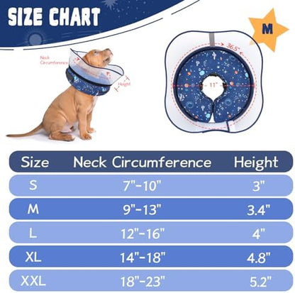 Elevated Inflatable Dog Cone Collar to Stop Licking, Doggie Donut Collar After Surgery, Soft Dog Cone Alternative for Small Medium Large Dogs - Image 6