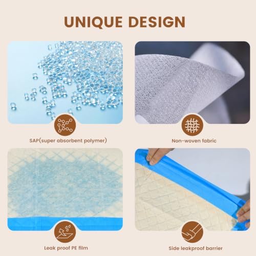 Ultra Thick Pet Pads, XL 28"x34", All Edge-Wrapped, Max Absorbency Pad - Image 4