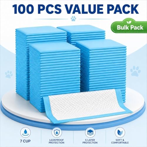 Gimars XL 28"x34" Puppy Pads [100-Count] Extra Large Leak-Proof Quick-Dry Disposable Dog Pee Pads for Pet Potty Training, Daily Use Pads, Wee Wee Pads for Dogs and Puppies - Image 2