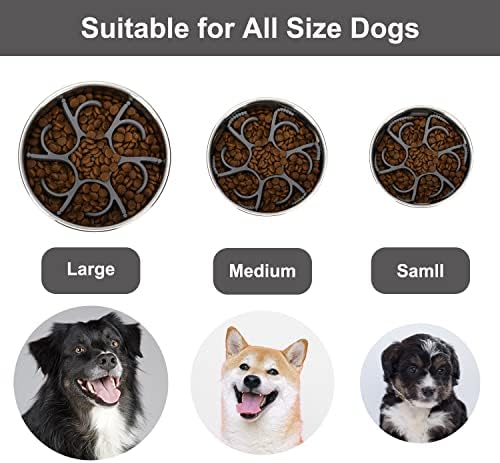 Dog Slow Feeder Bowls 2 PCS Silicone Spiral Pet Food Feeder Insert - Image 4