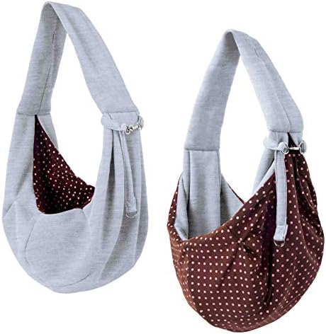 iPrimio Reversible Pet Sling Carrier for Cats and Dogs, Hands Free, Grey by iPrimio