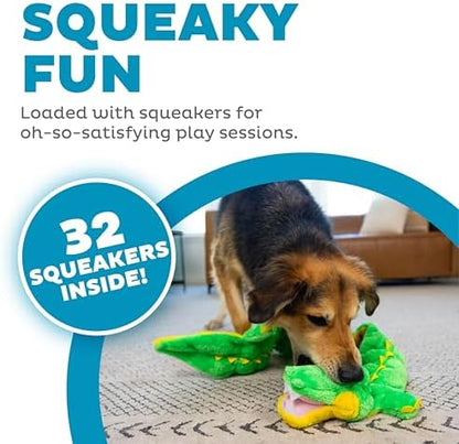 Outward Hound Squeaker Matz Plush Gator Dog Toy, 32 Squeakers, XXL, 52" - Image 2