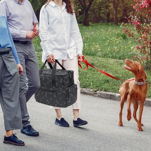 MYDAYS Dog Travel Bag, Pet Luggage Suitcase, Weekend Tote Carrier with Collapsible Bowl (Black1) - Image 6