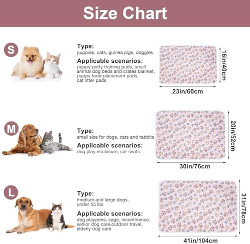 Dono 1 Pack 3 Dog Blankets for Small Dogs, Soft Fluffy Paw Print Pattern Fleece Pet Blanket Warm Sleep Mat, Puppy Kitten Blanket Doggy Mat for Dog Cat Kitten Doggy -23*16in (L(41*31"), Brown Bone) - Image 3