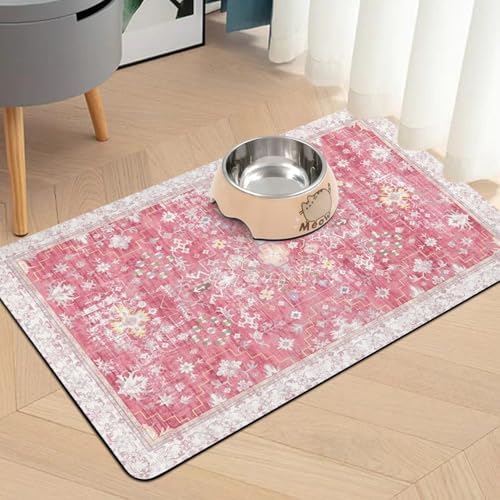 Pet Food Mats for Floor, Absorbent Dog Mat for Food and Water Dispenser Mat, Dog Food Mat Quick Dry Cat Food Mat Pet Supplies - Image 2