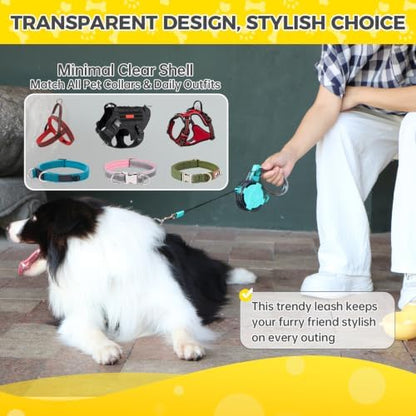 10 ft Retractable Dog Leash, Transparent Design, Up to 26 lbs - Image 5