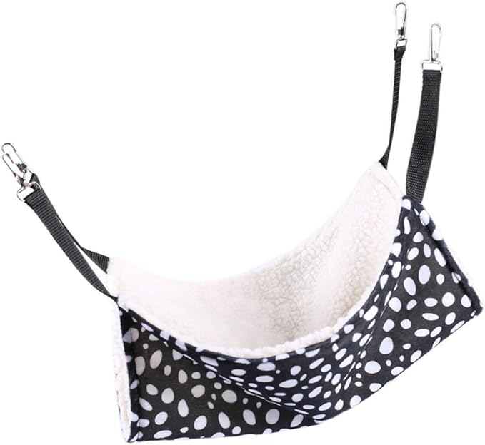 Double-Sided Hanging Cat Hammock Small 27x27cm Breathable Pet Sleeping Bed with Polka Dot Pattern for Indoor Cats