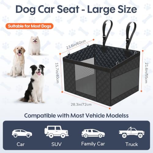 dessports Dog Car Seat Backseat Extender Hard Bottom for Medium Large Dogs - Image 2