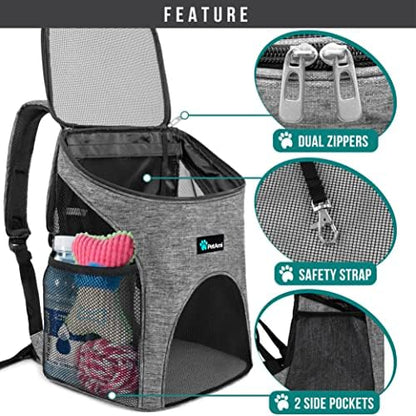 PetAmi Cat Backpack Carrier for Small Dogs and Large Cats, Airline Approved - Image 3